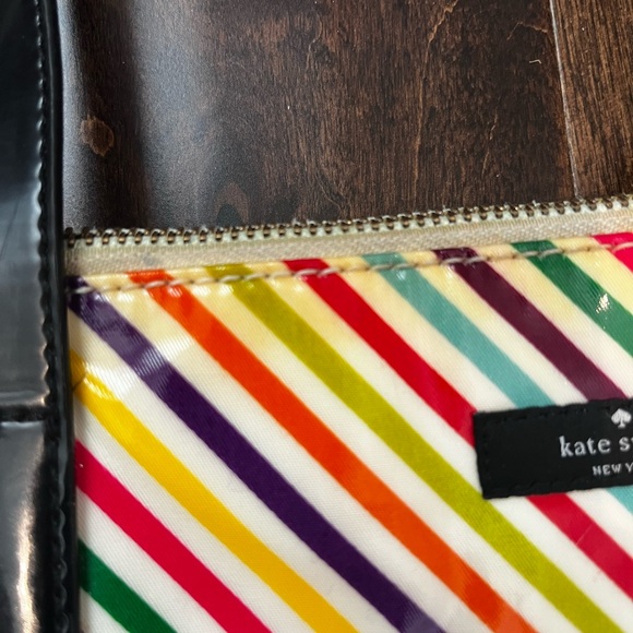 Kate Spade Multicolor Diagonal Stripe Diaper Bag with Black Handles - Picture 11 of 15